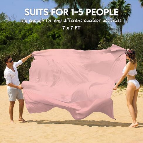 BYDOLL Beach Blanket Waterproof sandproof Oversized 10'x9' Suits for 1-8 Adults Sand Free Extra Large Beach Blanket Lightweight Soft Nylon Large Picnic mat for Travel Camping Hiking in Kuwait