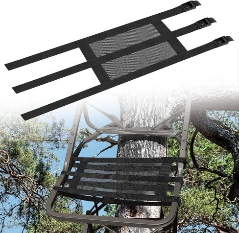 كي يو تي مقعد حامل شجرة عالمي بديل قابل للتعديل، وسادة مقعد حامل شجرة تعمل على تسلق الاشجار وحوامل السلم، قفل على حوامل الشجرة، سهلة التركيب والازالة in Kuwait