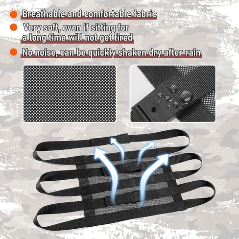 كي يو تي مقعد حامل شجرة عالمي بديل قابل للتعديل، وسادة مقعد حامل شجرة تعمل على تسلق الاشجار وحوامل السلم، قفل على حوامل الشجرة، سهلة التركيب والازالة in Kuwait