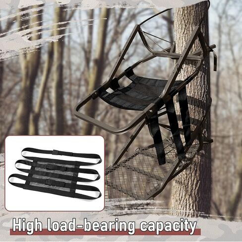 كي يو تي مقعد حامل شجرة عالمي بديل قابل للتعديل، وسادة مقعد حامل شجرة تعمل على تسلق الاشجار وحوامل السلم، قفل على حوامل الشجرة، سهلة التركيب والازالة in Kuwait