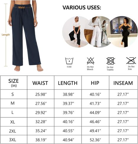 DIBAOLONG المرأة واسعة الساق اليوغا السراويل فضفاضة مريح الرباط Sweatpants عارضة صالة منامة بالازو السراويل مع جيوب in Kuwait