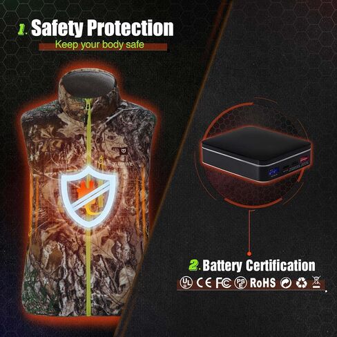 TIDEWE Women’s Lightweight Heated Vest with Battery Pack for Hunting/Hiking in Saudi Arabia
