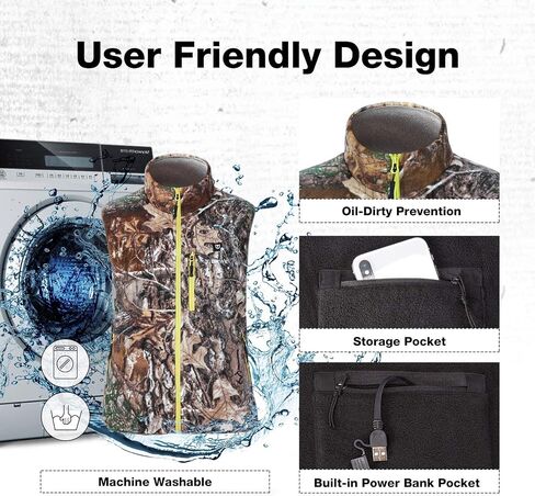 TIDEWE Women’s Lightweight Heated Vest with Battery Pack for Hunting/Hiking in Saudi Arabia