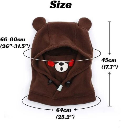 Bear Ski Balaclava Cute Animal Snowboard Face Warmer Winter Snow Sports Accessories Hat Kawaii Snowboard Gear in Saudi Arabia