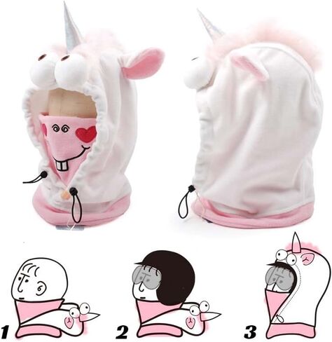 Bear Ski Balaclava Cute Animal Snowboard Face Warmer Winter Snow Sports Accessories Hat Kawaii Snowboard Gear in Saudi Arabia