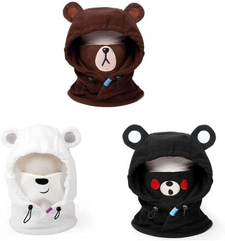 Bear Ski Balaclava Cute Animal Snowboard Face Warmer Winter Snow Sports Accessories Hat Kawaii Snowboard Gear in Saudi Arabia