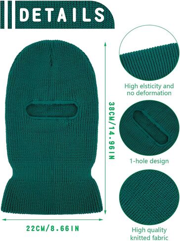 SATINIOR 1 Hole Knitted Full Face Cover Adult Winter Ski Balaclava for Outdoors in Saudi Arabia