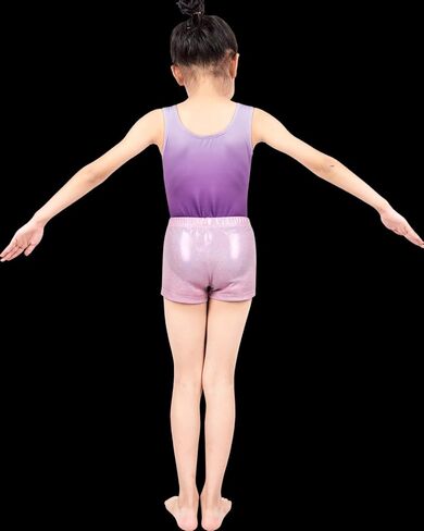LMCOB Girls Gymnastics Shorts Sparkle Dance Tumbling Athletic Short Black in Kuwait