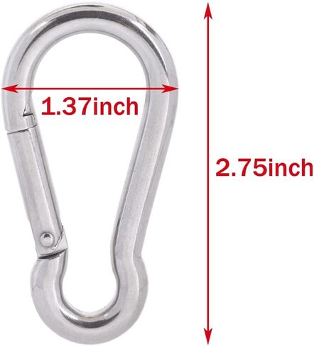 PROND Carabiner Clip, Heavy Duty Carabiner Clips, 316 Stainless Steel Carabiner Hooks, Multi-Purpose Spring Snap Hook in Saudi Arabia