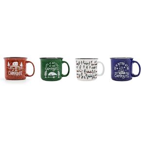 Camco Life is Better at The Campsite Coffee Mugs | Ceramic | 14oz. | 4-Pack (53357) in Saudi Arabia