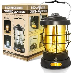 UniqueFire Rechargeable Camping Lantern 1500 High Lumens Hurricane Camp Light 2 Modes Portable Electric Tent Lamp Hands-Free Flashlight Lantern,5000 mAh Battery LED Lanterns for Power Outages