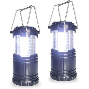 مصباح فانوس للتخييم LED من Gioyonil، عبوتان من مصابيح خيمة قابلة للطي تعمل بالبطارية المحمولة، مجموعات نجاة لمصباح يدوي لعاصفة الإعصار، والطوارئ المنزلية، وانقطاع التيار الكهربائي، والمشي لمسافات طويلة in Kuwait