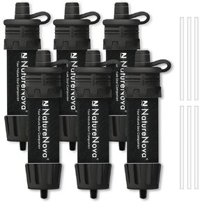 Mini Water Filter NatureNova Portable Emergency Water Filtration System Hiking Camping Straw Survival Gear Emergency Preparedness in Saudi Arabia