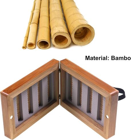 Wifreo 2 قطعة من خشب الخيزران لصيد السمك صندوق الطيران خفيف الوزن على الوجهين in Kuwait