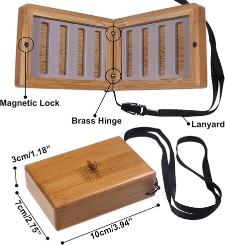 Wifreo 2 قطعة من خشب الخيزران لصيد السمك صندوق الطيران خفيف الوزن على الوجهين in Kuwait