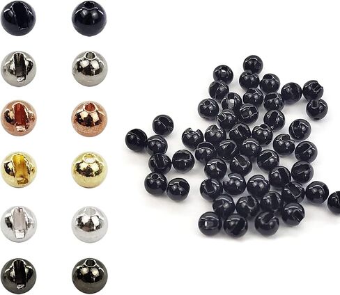 Aventik Think Fast Think Deep Beads 50pc Tungsten Beads Slotted Fly Tying Materials 10 Colors / 5 Sizes Jig Hooks Fly Fishing in Kuwait
