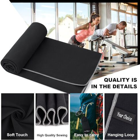 Your Choice 4 Pack Microfiber Travel Towel (60x30 inch), Quick Dry Towel for Beach Camping Gym Swimming Yoga and Sports, Super Absorbent, Lightweight and Ultra Compact (XLarge) in Kuwait