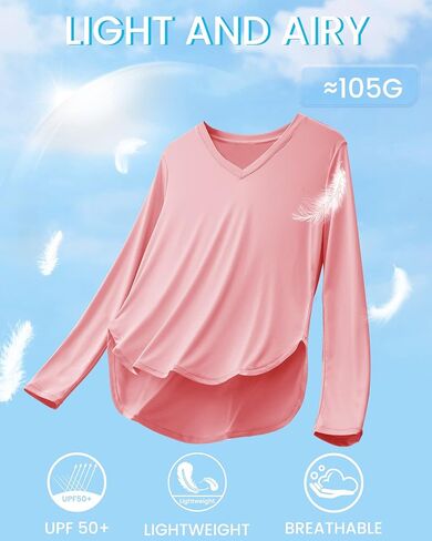 G4Free UPF 50+ Sun Shirts for Women Long Sleeve Workout Tops SPF UV Protection Shirts for Hiking Athletic Running Gym in Saudi Arabia