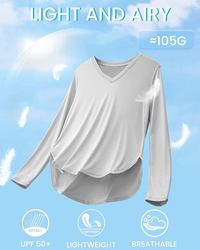 G4Free UPF 50+ Sun Shirts for Women Long Sleeve Workout Tops SPF UV Protection Shirts for Hiking Athletic Running Gym in Saudi Arabia