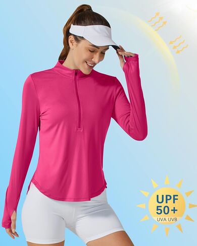 G4Free Womens UPF 50+ Sun Shirts Lightweight Quick Dry Long Sleeve Workout Tops Lightweight Running Pullover in Saudi Arabia