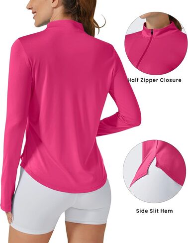 G4Free Womens UPF 50+ Sun Shirts Lightweight Quick Dry Long Sleeve Workout Tops Lightweight Running Pullover in Saudi Arabia