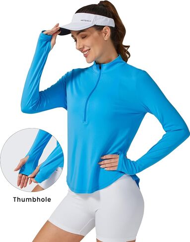 G4Free Womens UPF 50+ Sun Shirts Lightweight Quick Dry Long Sleeve Workout Tops Lightweight Running Pullover in Saudi Arabia