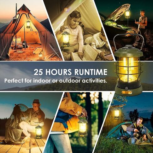 Rechargeable Camping Lantern 1500 High Lumens Hurricane Camp Light 2 Modes Portable Electric Tent Lamp Hands-Free Flashlight Lantern,5000 mAh Battery LED Lanterns for Power Outages in Saudi Arabia