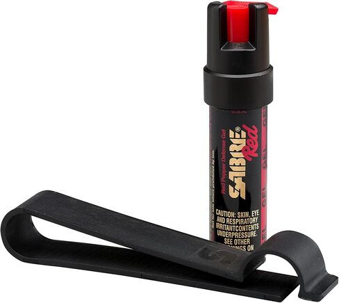 SABRE Pepper Gel with Car Visor Attachment Clip, Maximum Strength Formula, 35 Bursts, 12-Foot (4-Meter) Range, Gel is Safer, UV Marking Dye, Twist Lock Safety, Attaches to Sunvisor in Vehicles & RVs in Saudi Arabia