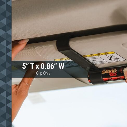 SABRE Pepper Gel with Car Visor Attachment Clip, Maximum Strength Formula, 35 Bursts, 12-Foot (4-Meter) Range, Gel is Safer, UV Marking Dye, Twist Lock Safety, Attaches to Sunvisor in Vehicles & RVs in Saudi Arabia