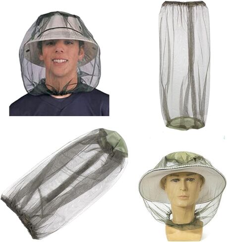 عبوة من 4 قطع من شبكة الوجه من شركة مينلايف، غطاء رأس قناع للبعوض للتخييم والمشي لمسافات طويلة والصيد للحماية من الحشرات الحشرات والنحل الناموس in Kuwait