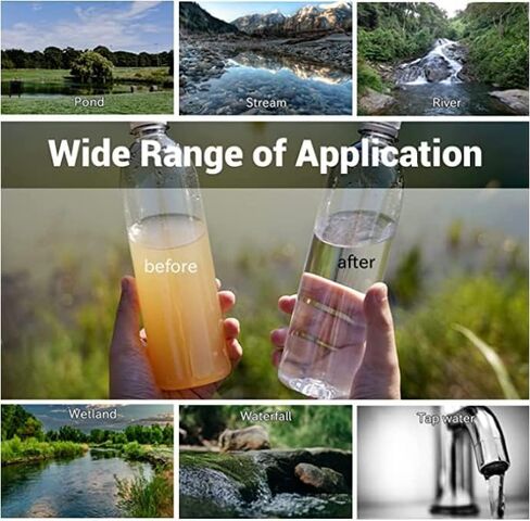 Mini Water Filter NatureNova Portable Emergency Water Filtration System Hiking Camping Straw Survival Gear Emergency Preparedness in Kuwait