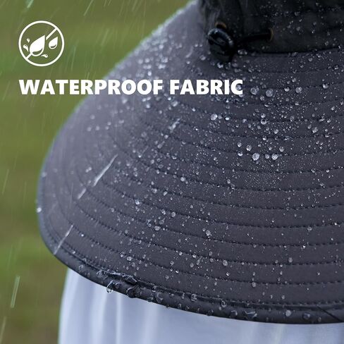 Wide Brim Sun Hats with Hat Clip Waterproof & Breathable Men Sun Hat for Fishing, Hiking, Camping, Garden in Saudi Arabia