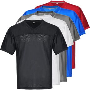 Men Blank Plain Football Jersey Practice Team Sports Uniforms Hip Hop Hipster Short Sleeve Mesh Pullover Shirts S-3XL in Saudi Arabia