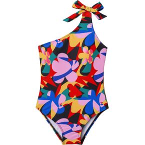 ملابس سباحة للفتيات من Ribabz، بدلات استحمام للفتيات بكتف واحد وقطعة واحدة in Kuwait