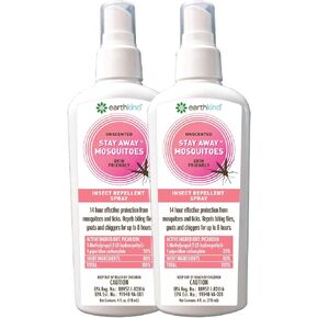 EarthKind Stay Away Mosquitoes Insect Repellent - Plant-Based, Unscented Mosquito Body Spray with Picaridin - Up to 14-Hour Protection - Safe for Children When Used As Directed - Travel Size (4-Pack) in Saudi Arabia