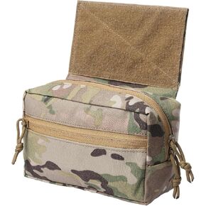 yeesport Waterproof Camouflage Tactical Pouch Fancy Pack with Hooks & Loops Fastener Dump Pocket, Multi-Functional Mini Chest Bag for Tactical Vest, Chest Rig Tool Belly Drop Pouch(7.87''x4.72'') in Saudi Arabia