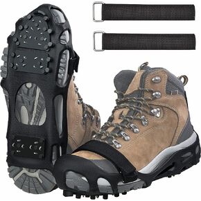 Ice Cleats Snow Cleats Walk Traction Cleats Crampon Anti-Slip Snow Shoes Cleats Winter Walking on Snow and Ice Boots Cleats for Shoes Boots Men Women Hiking Jogging in Saudi Arabia