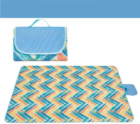 SUNPAX Beach Mat - Picnic Blanket 79"*58" (145 * 200cm) Extra Large for 3-6 Person Waterproof Sandproof Portable for Camping Hiking Park Lawn Beaches (Sunshine) in Saudi Arabia