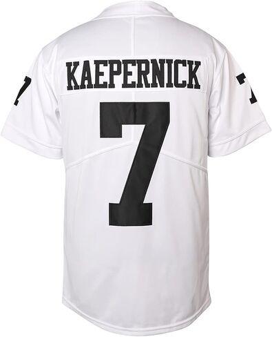 MESOSPERO Colin Kaepernick Jersey #7 ImWithKap IM مع KAP جميع القمصان المخيطة لكرة القدم أسود وأبيض S-3XL in Saudi Arabia