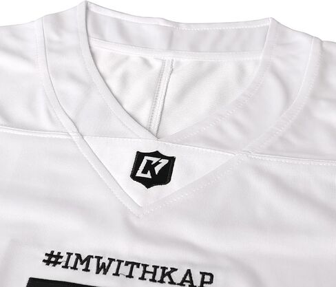 MESOSPERO Colin Kaepernick Jersey #7 ImWithKap IM مع KAP جميع القمصان المخيطة لكرة القدم أسود وأبيض S-3XL in Saudi Arabia