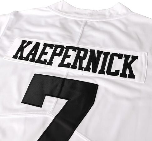 MESOSPERO Colin Kaepernick Jersey #7 ImWithKap IM مع KAP جميع القمصان المخيطة لكرة القدم أسود وأبيض S-3XL in Saudi Arabia