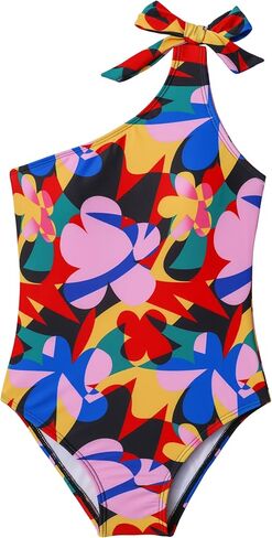 ملابس سباحة للفتيات من Ribabz، بدلات استحمام للفتيات بكتف واحد وقطعة واحدة in Kuwait