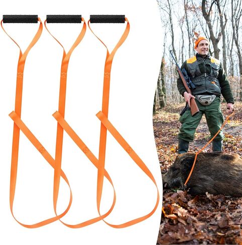 WXJ13 حبل صيد غزال برتقالي مكون من 3 قطع مع مقبض مريح، مناسب للصيادين لسحب الخشب والحيوانات الكبيرة in Kuwait