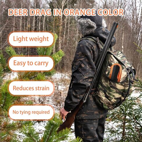 WXJ13 حبل صيد غزال برتقالي مكون من 3 قطع مع مقبض مريح، مناسب للصيادين لسحب الخشب والحيوانات الكبيرة in Kuwait