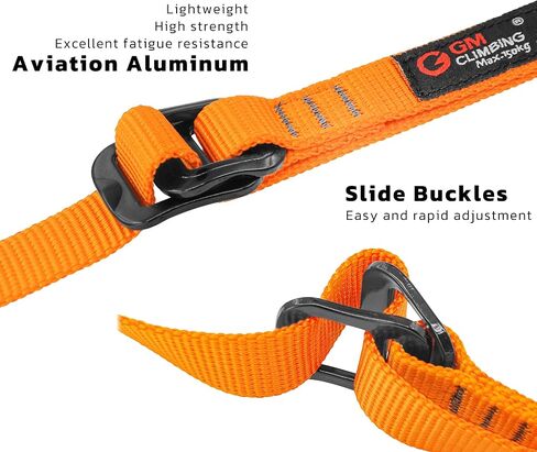 GM CLIMBING Foot Loop Ascender Sling Adjustable for Rope Ascending Climbing Arborist Caving Aid Climbing Gear SRT Rope Walking Frog Ascending in Kuwait