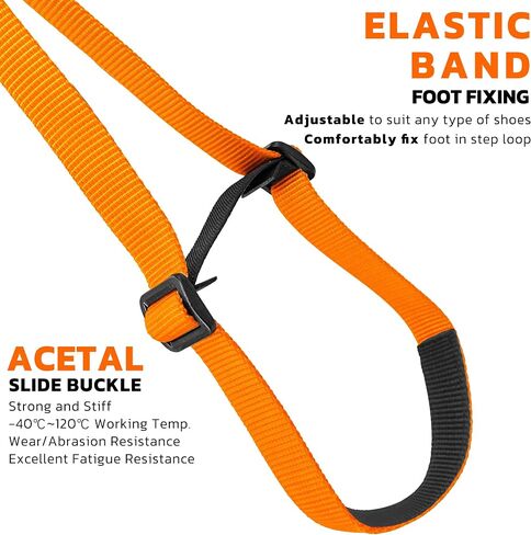 GM CLIMBING Foot Loop Ascender Sling Adjustable for Rope Ascending Climbing Arborist Caving Aid Climbing Gear SRT Rope Walking Frog Ascending in Kuwait