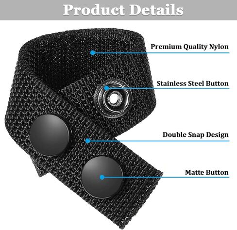 OFYDNR Duty Belt Keeper with Double Snaps & Tactical Gear Clip, Law Enforcement Accessories Nylon Belt Keepers Nylon Key Ring Holder for 2" and 2¼" Wide Belt (Set of 6) in Kuwait