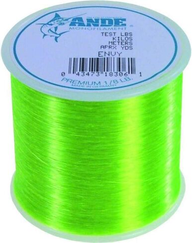 Ande A18-12GE Premium Monofilament, 1/8-Pound Spool, 12-Pound Test, Bright Green Finish in Saudi Arabia