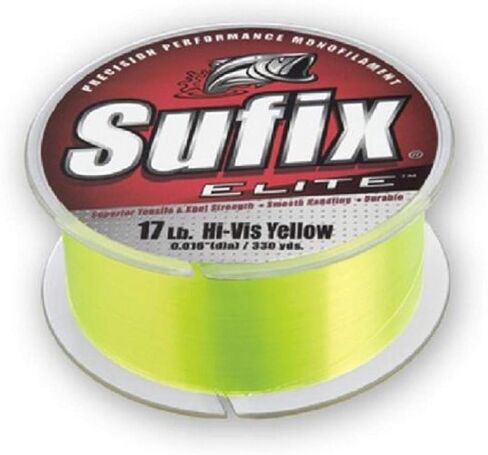 Sufix Elite 10 lb Fishing Line (Yellow, Size- 330 YD Spool) in Saudi Arabia