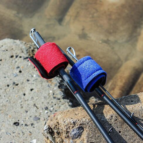 6 Pcs Fishing Rod Wrap Straps Stretchy Fishing Pole Belts Fishing Tackle Ties for Bundle Organize All Fishing Rods in Saudi Arabia